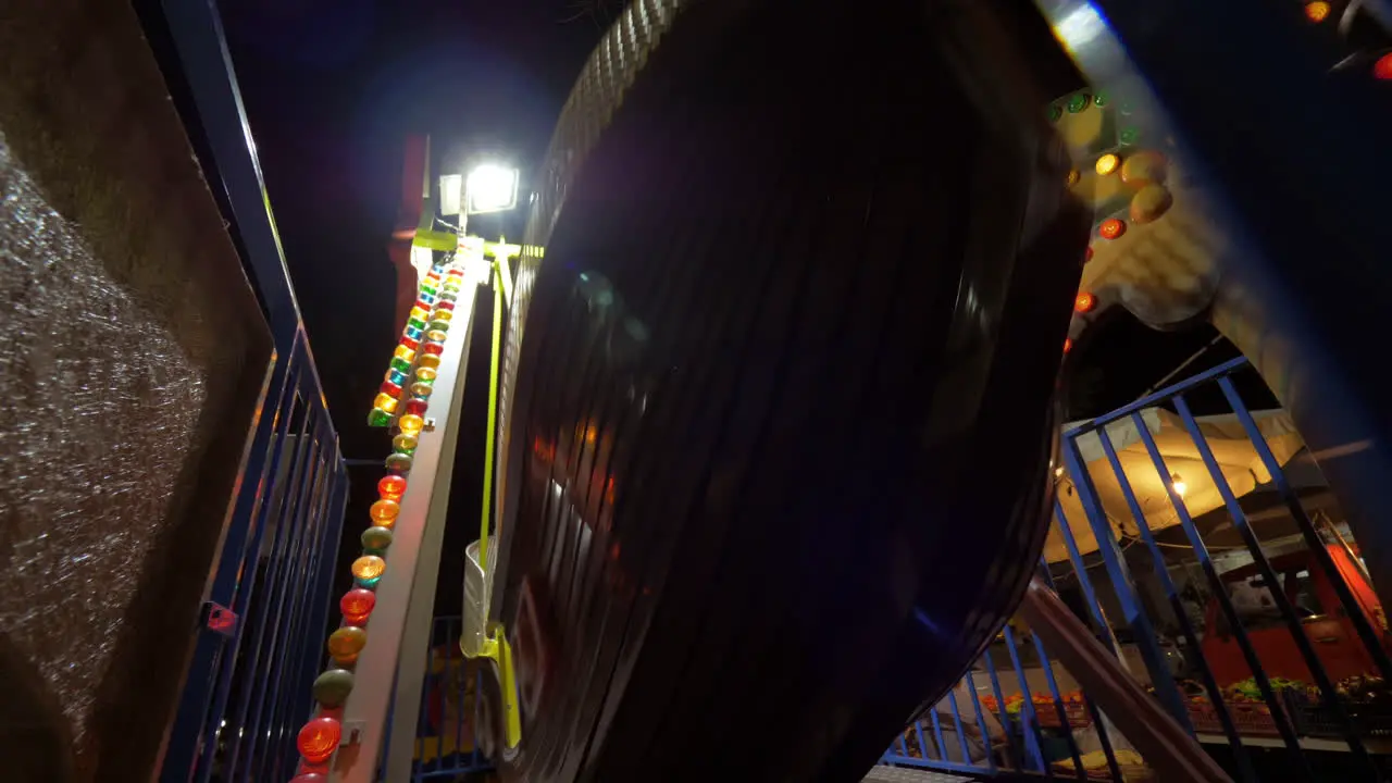 Child entertaining with pirate boat ride at fun fair