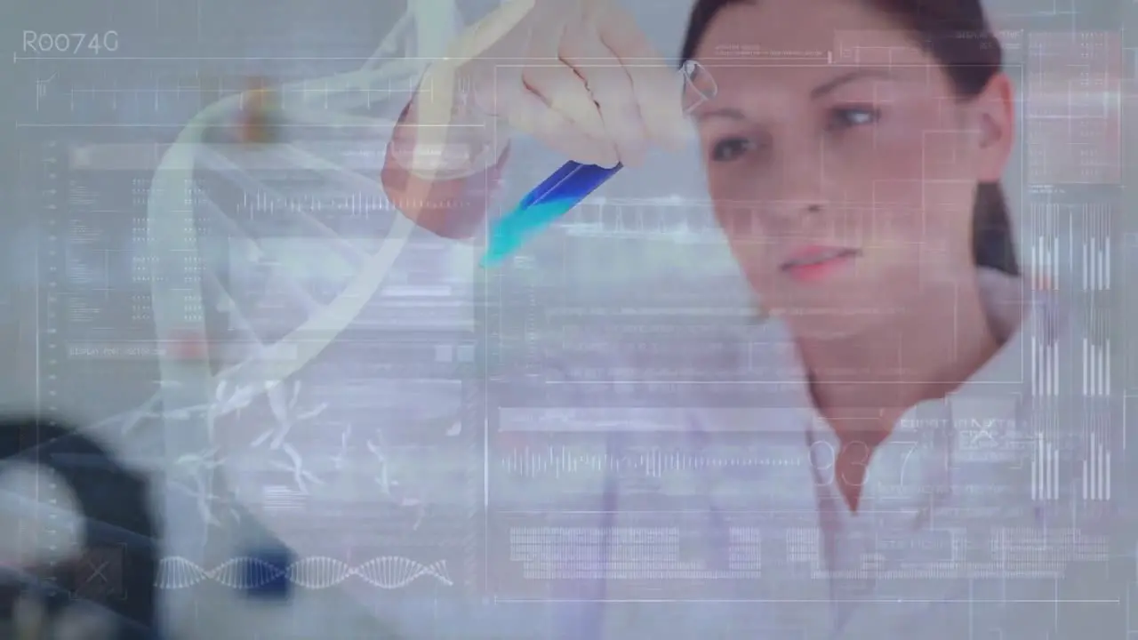 Scientist mixing chemicals in a test tube