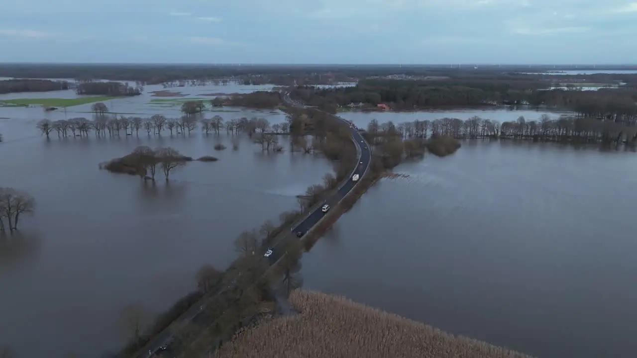 Floods in the German state of Lower Saxony on the River Ems