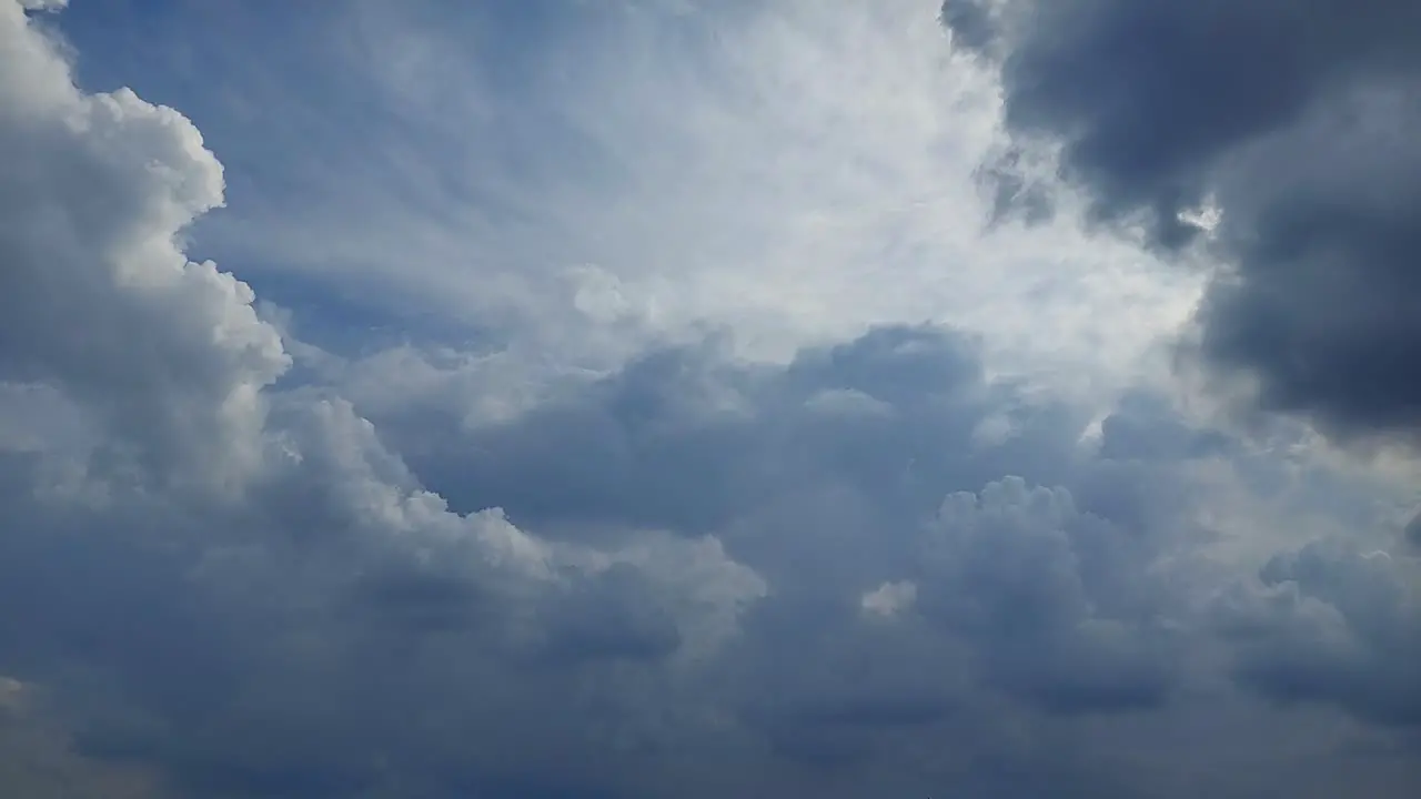 Dark clouds coming possible thunderstorms 4k time-lapse footage