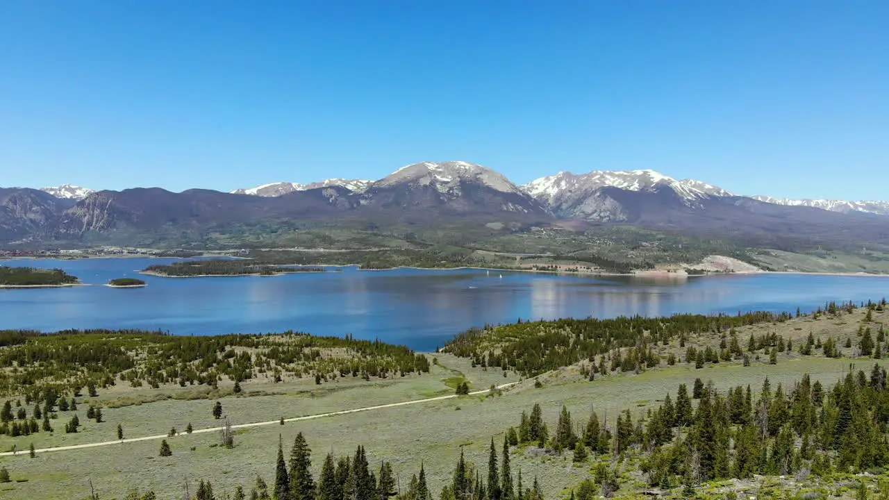 Drone view of the Grand Tetons