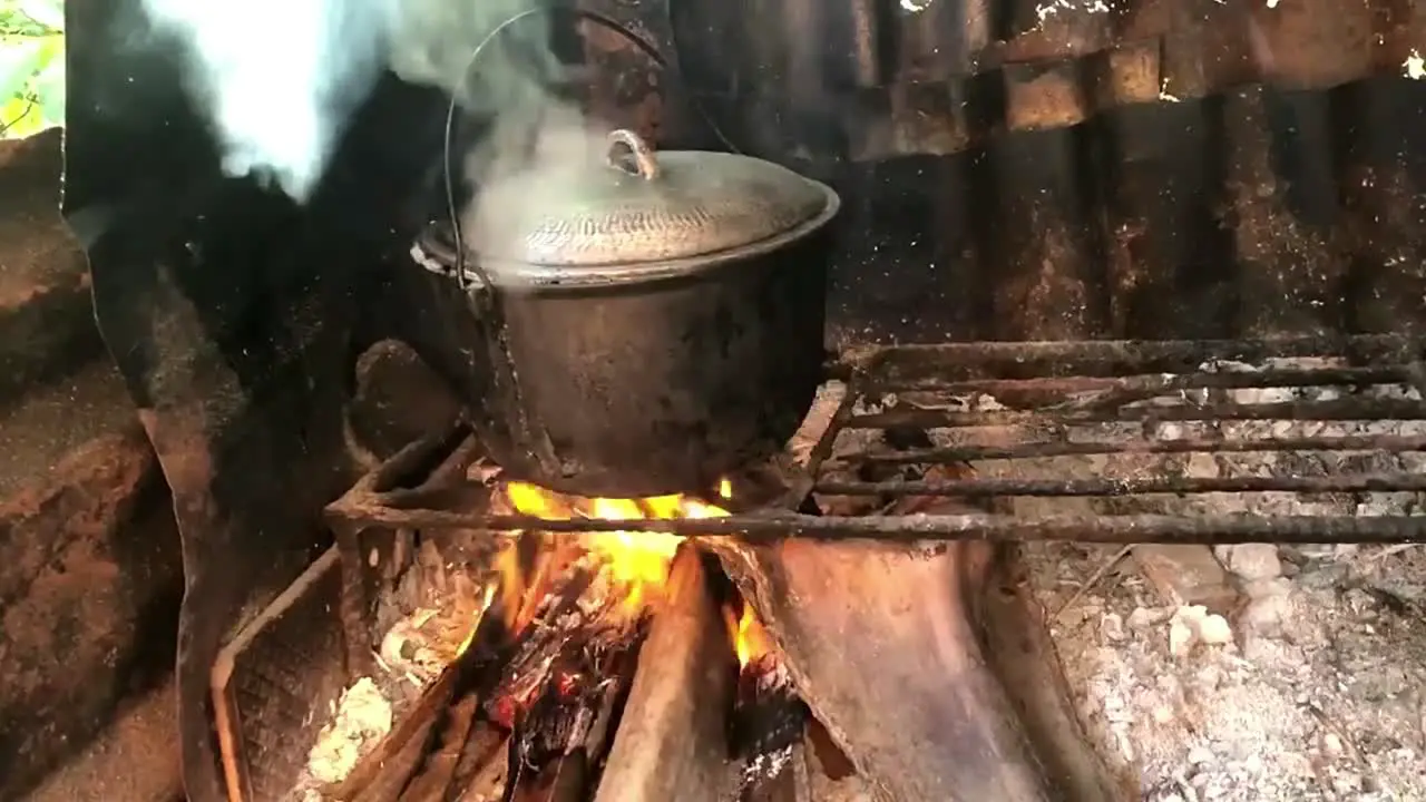 Cooking Soup on Open Fire