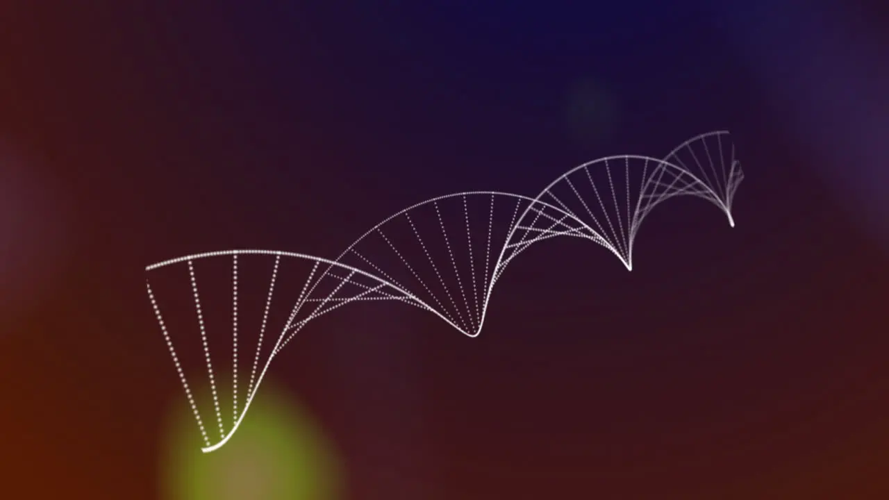 Animation of colourful shapes over dna strand