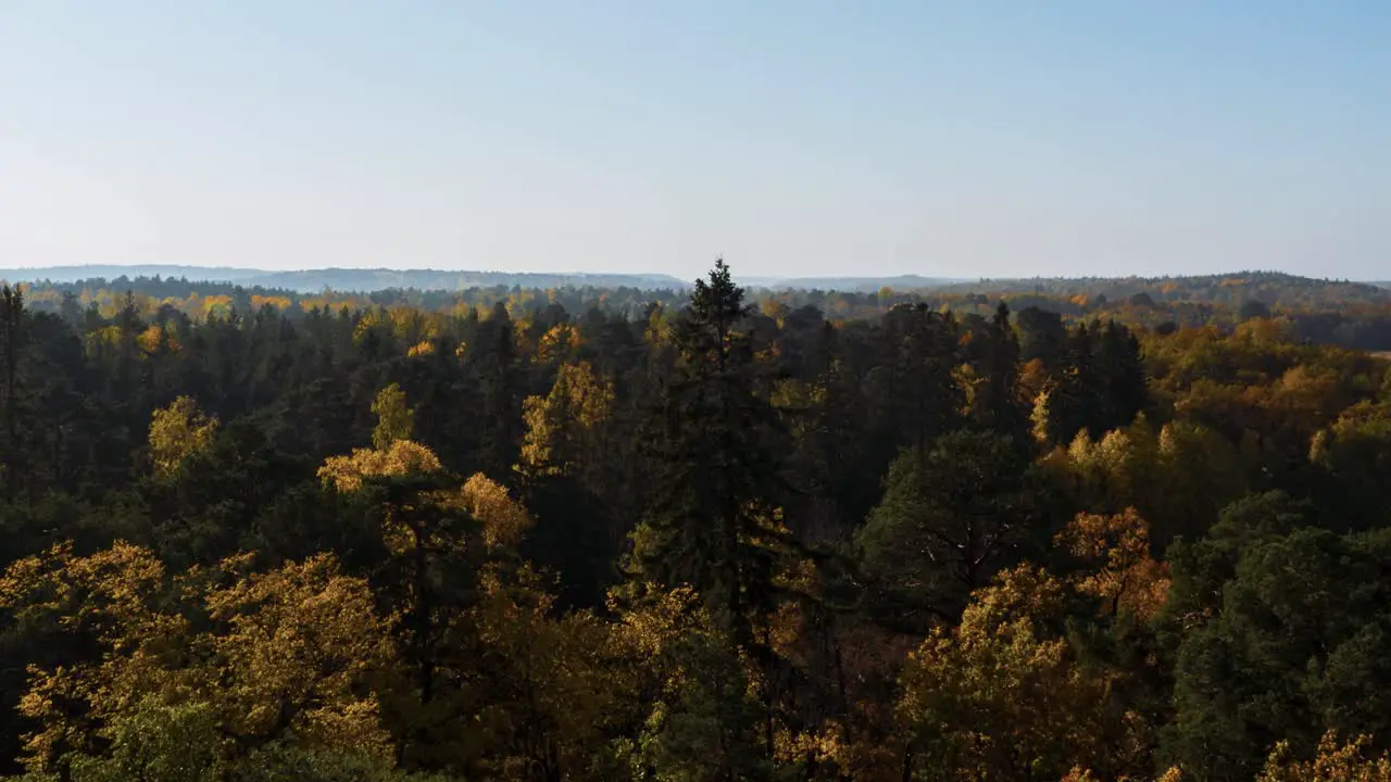 Autumn landscape from a watchtower