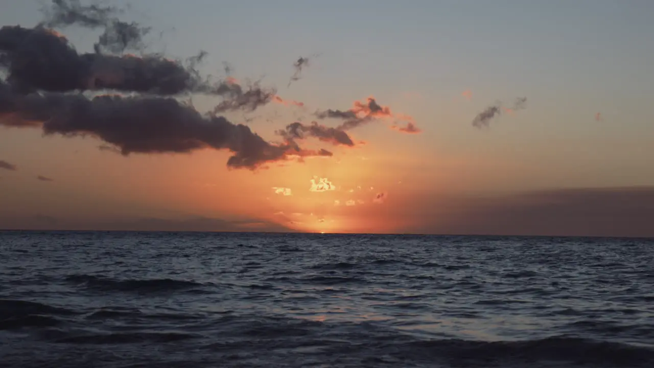 Dramatic Sunset Sky In Tropical Paradise Of Wailea Beach Resort In Maui Hawaii United States