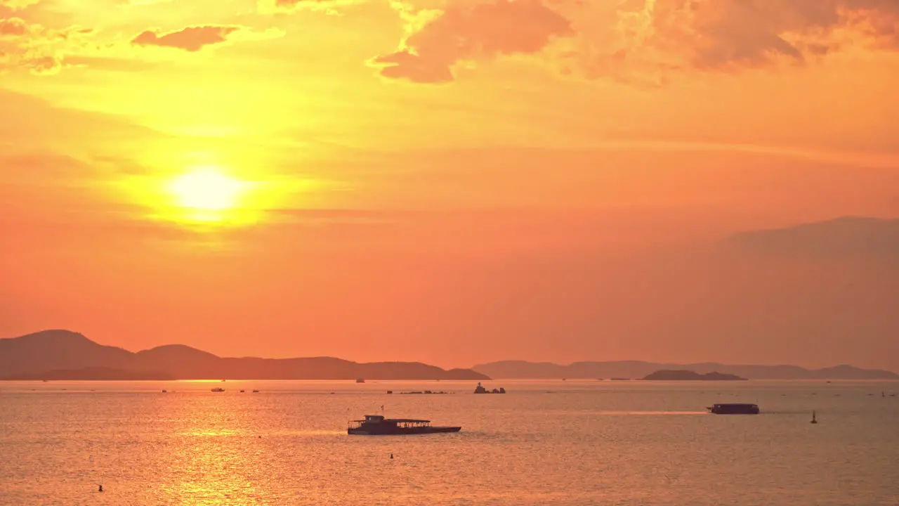 Dramatic orange  red and yellow sunset