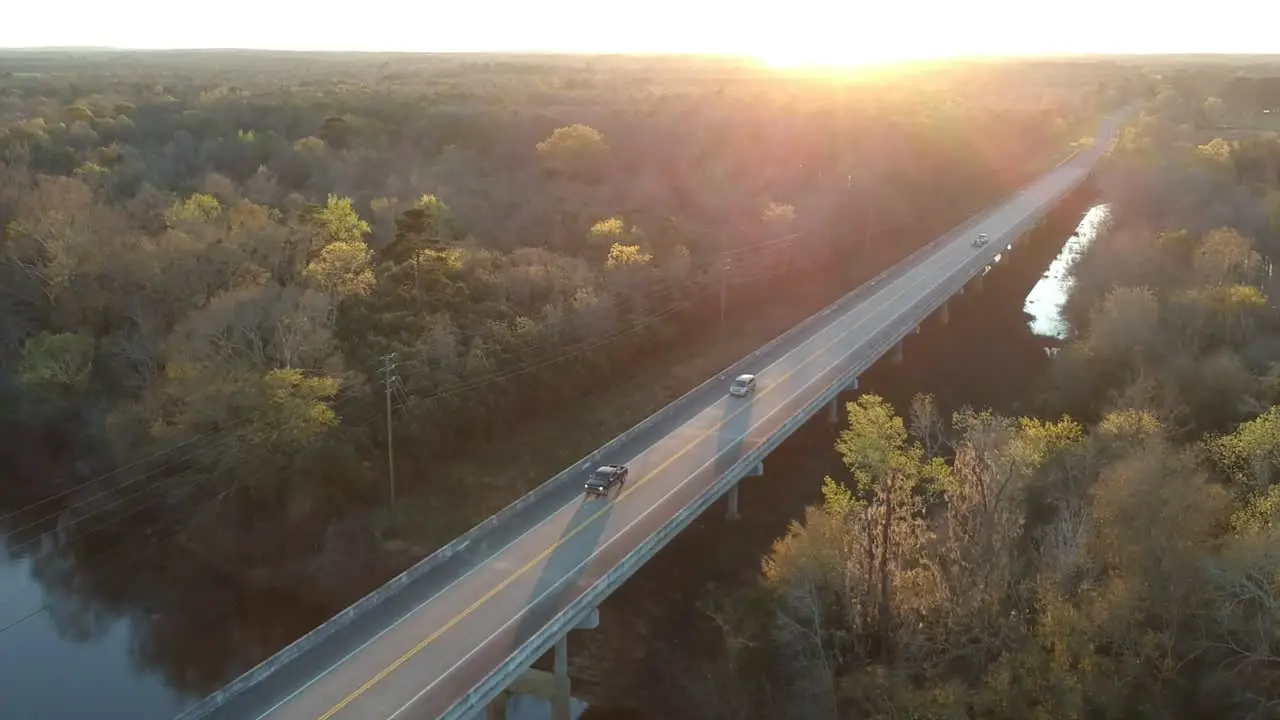 Bridge sunset shot from Drone