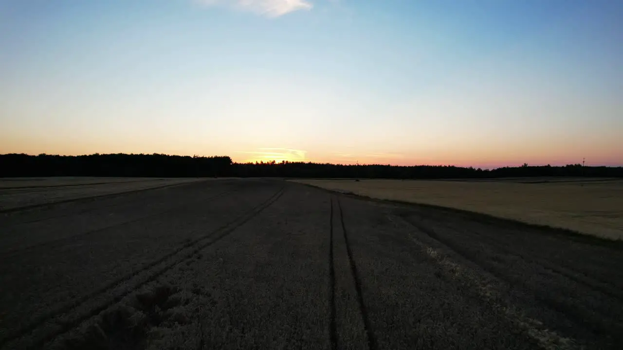 Perfect sunset sunset over the grain