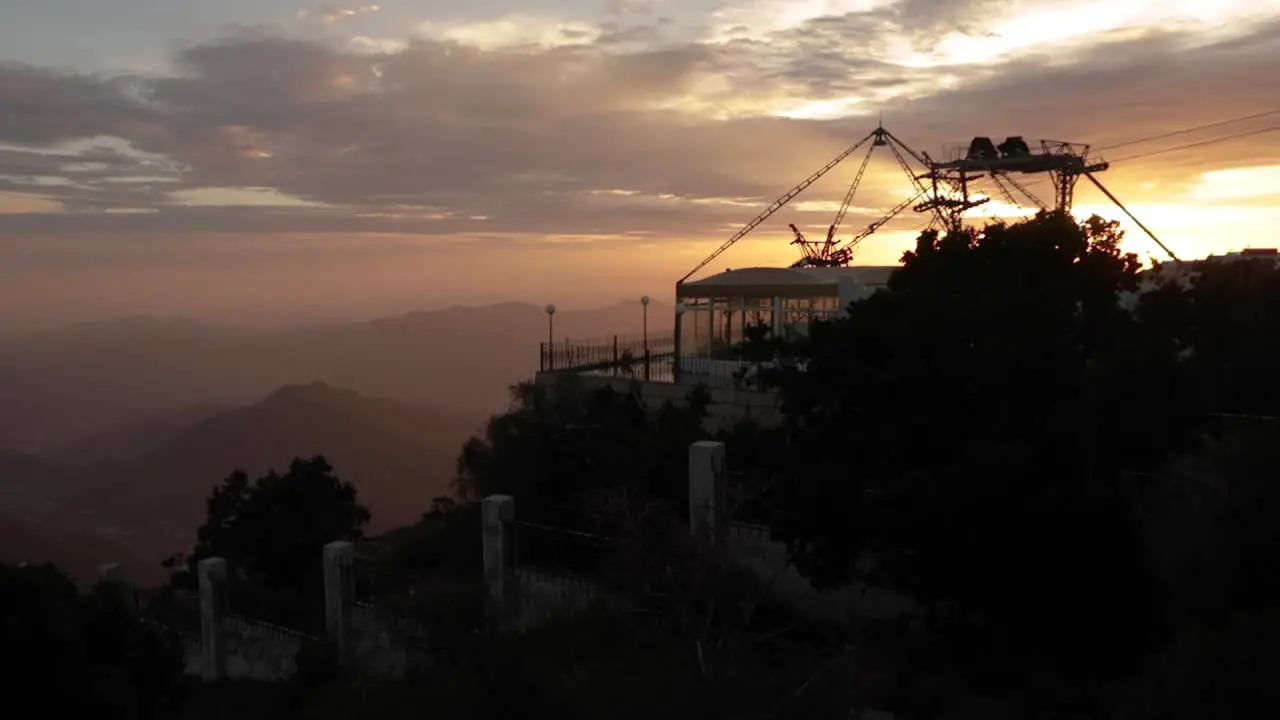 Beautiful timelapse of the sunset looking over the hill