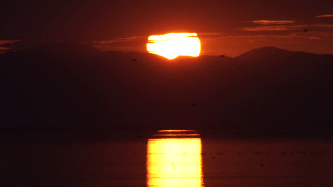 Dramatic sunset at the Salton Sea