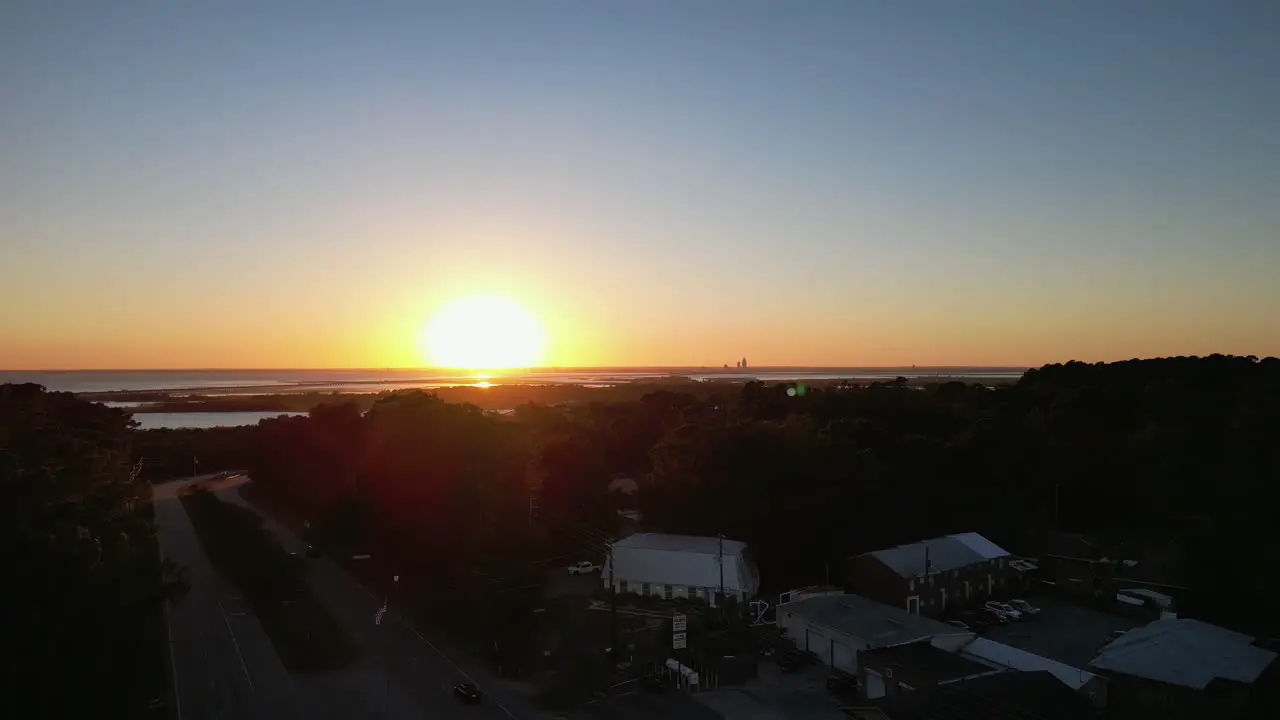 Sunset over Mobile Bay near Spanish Fort Alabama