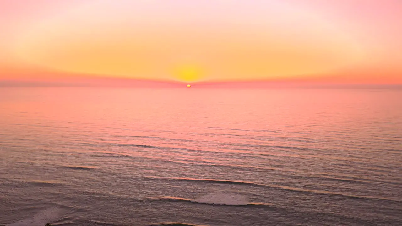 San Diego California coastline Sun setting over ocean