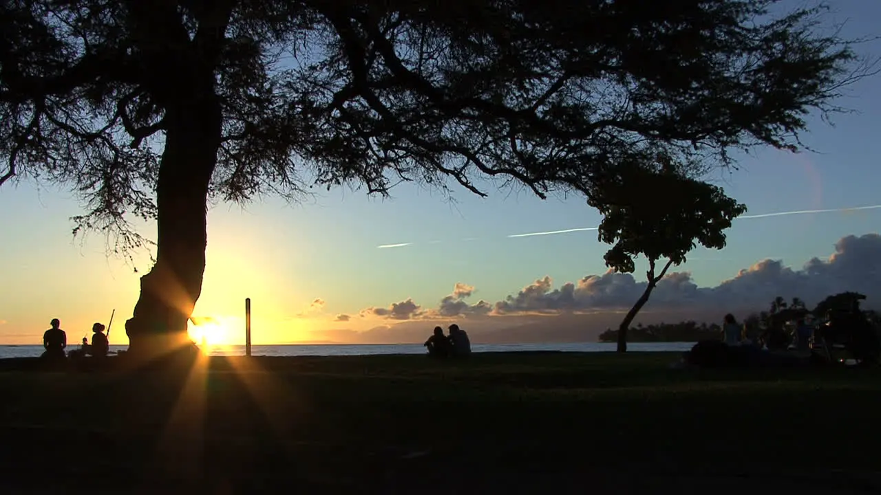 Maui Lahaina sunset people on wall