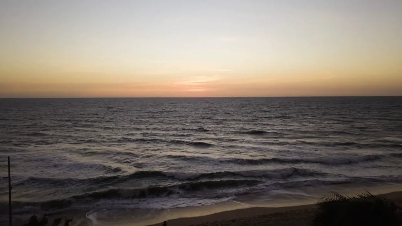 Still shot of a colorful gradient sunset at the beach in Mazatlan Mexico