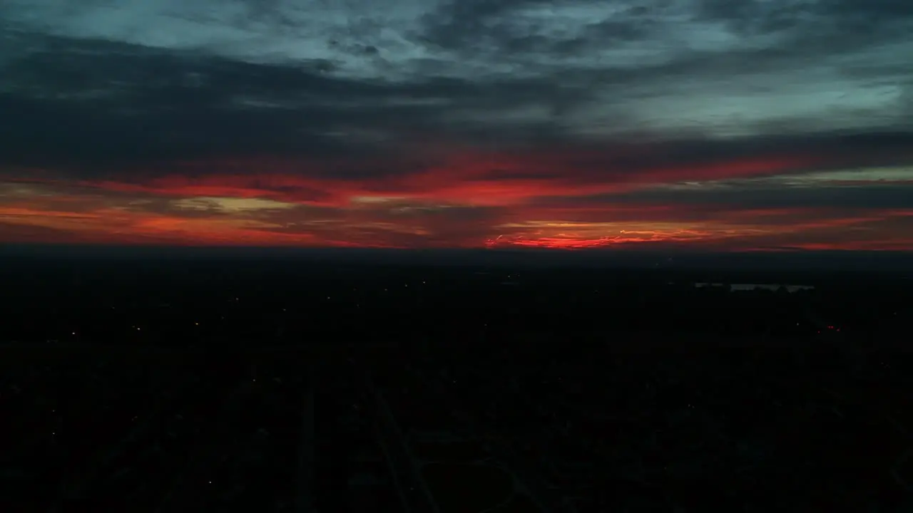 Red sunrise in Colorado