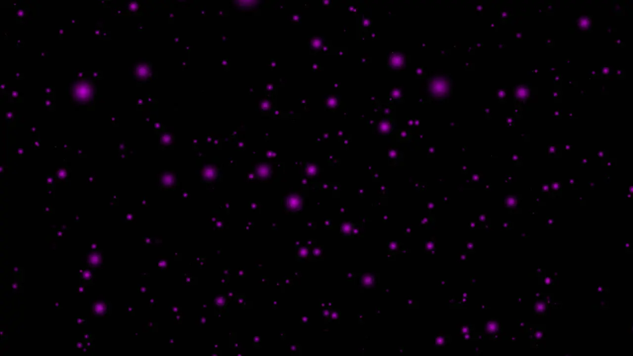 Particle light glow balls moving through space universe animation motion graphics visual effect 3D background seamless loop 4K pink black