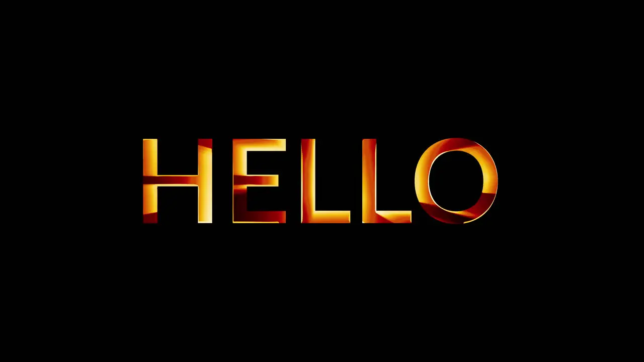 seamless loop HELLO text animation