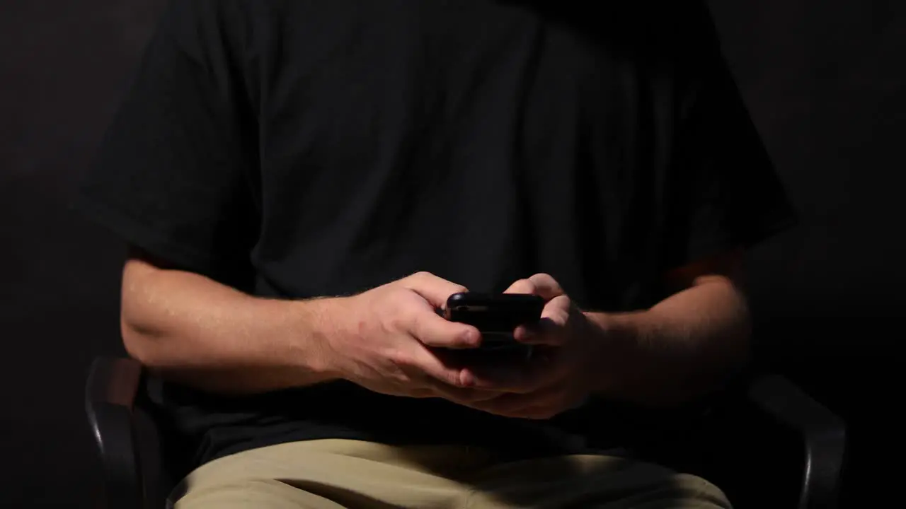 Shot of a man texting really quickly with his fingers