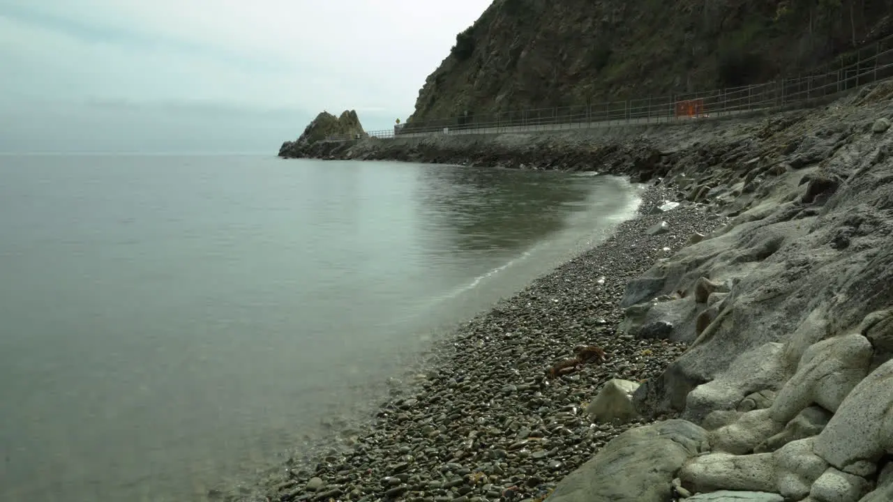 On the shore watching the tides and clouds pass on Catalina Island looking out at the Pacific Ocean