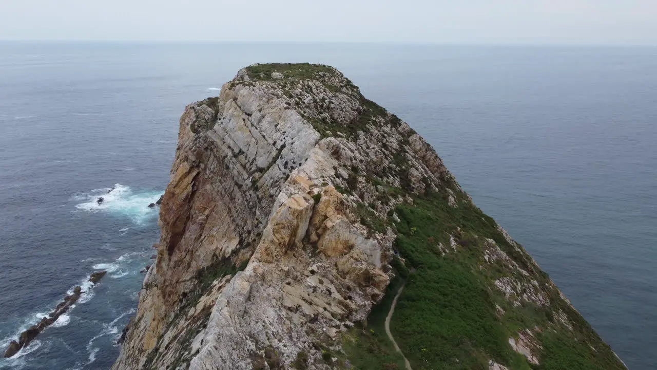 Aerial view of Cabo de Peñas in Asturias Spain