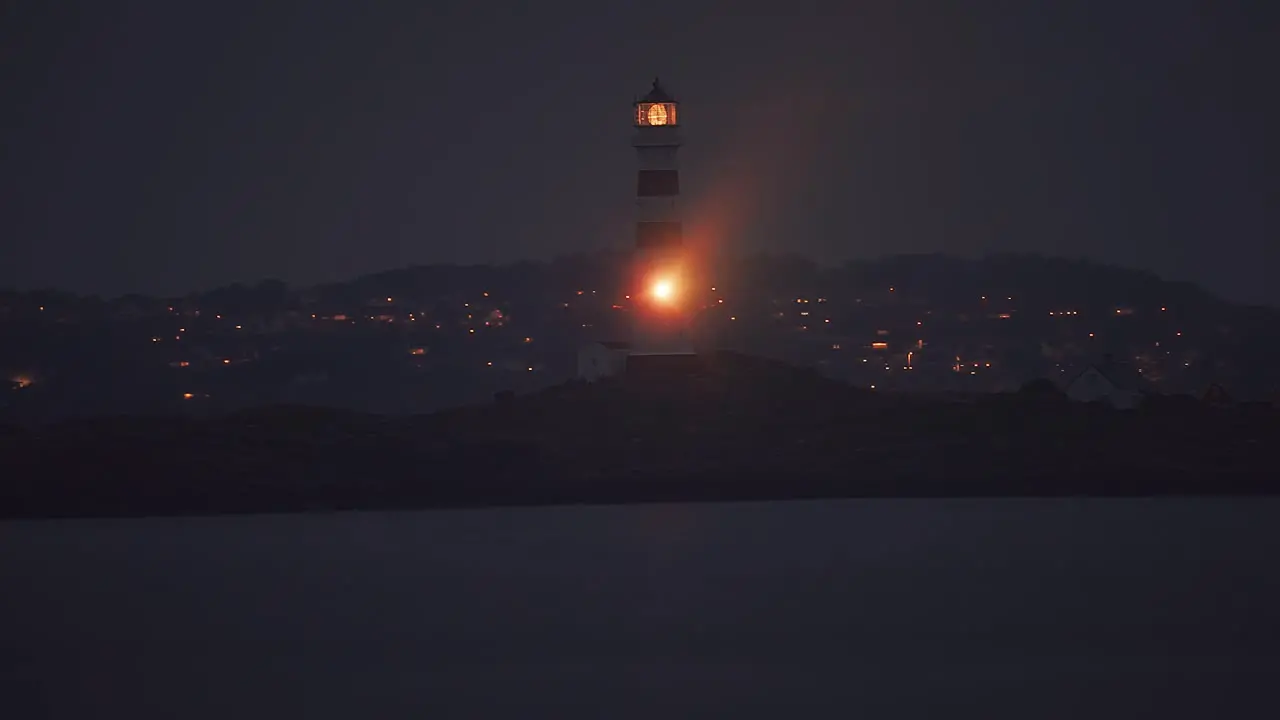 Oksoy lighthouse on the island near the Norwegian coast