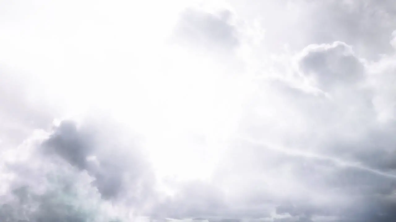 a timelapse of a thunderstorm that flashes inside the dark cumulus clouds