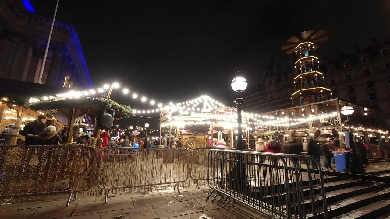 Liverpool Christmas market outside St Georges Hall