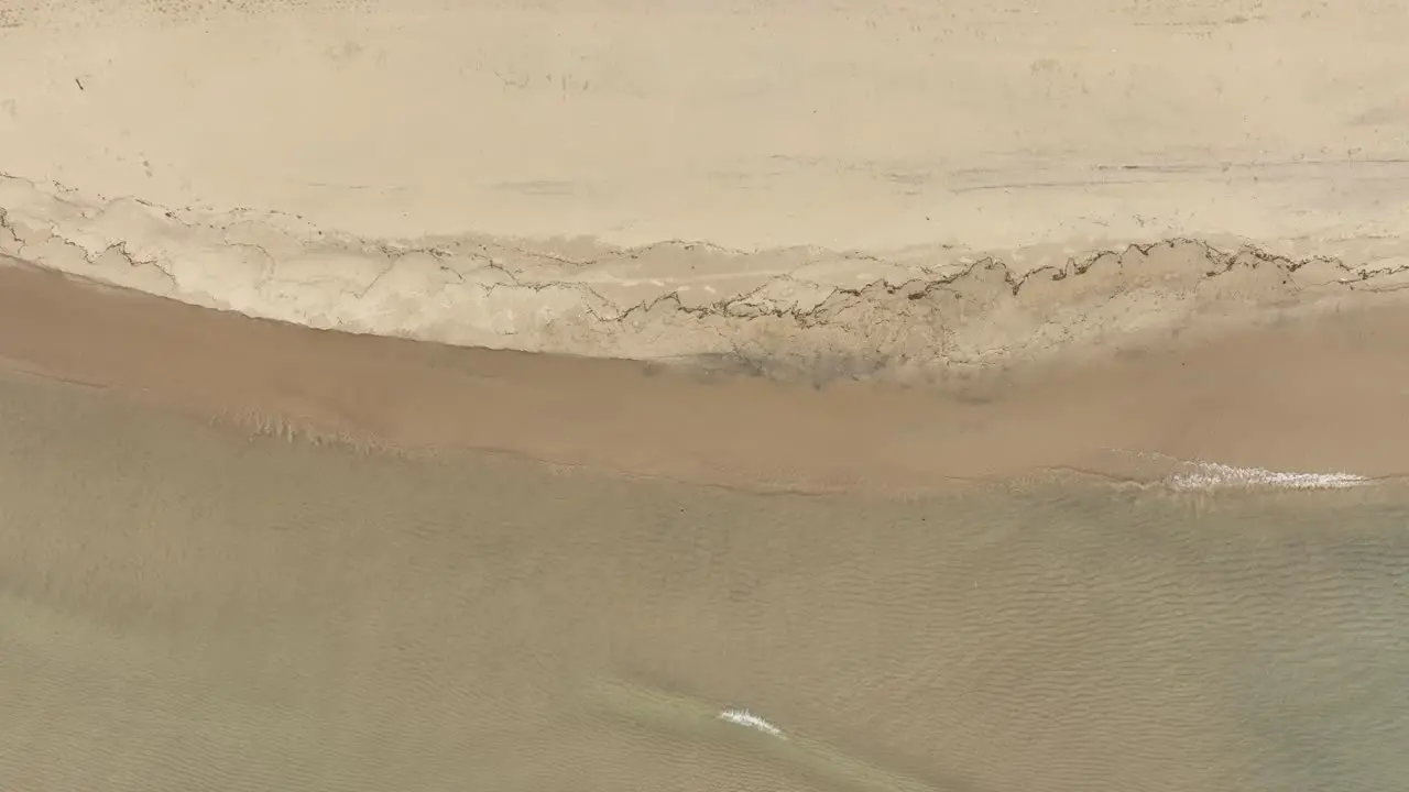 Direct Aerial over Lake Michigan Shoreline