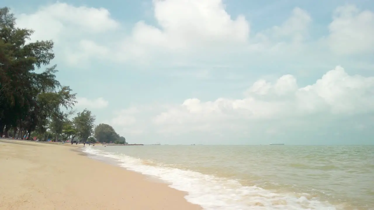 Daytime view of Pantai Puteri Beach in Malacca Malaysia