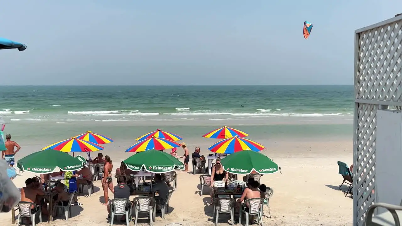 People Relaxing on Sunny Beach in Hua Hin Thailand