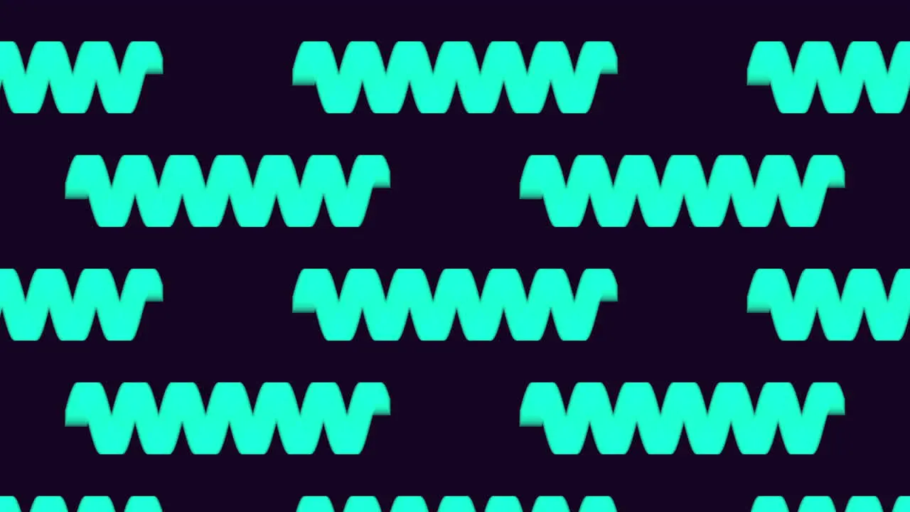 Vibrant neon green waves on black energetic repeating pattern with zigzag lines