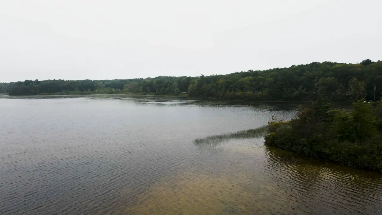 Panning to the Open water from shoreline