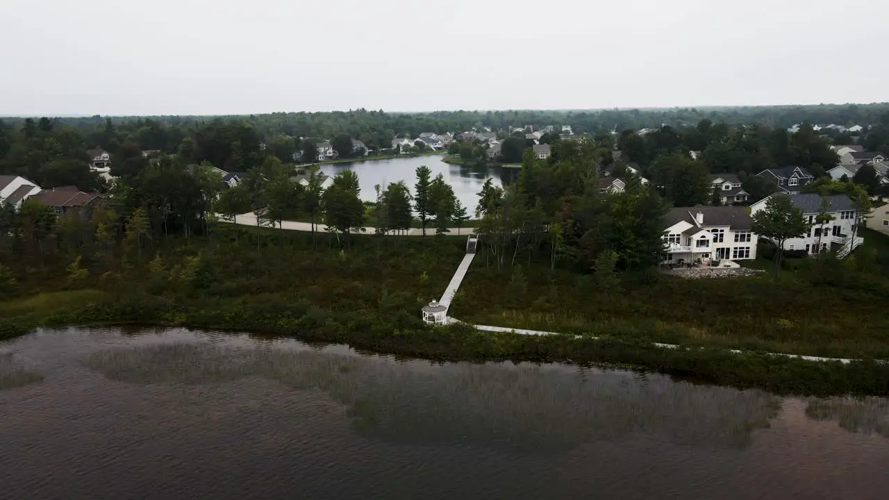 A Misty day of Cloud Cover on a marshy shoreline