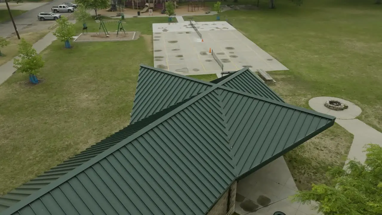 Aerial view of recently installed Pickleball courts at a local park