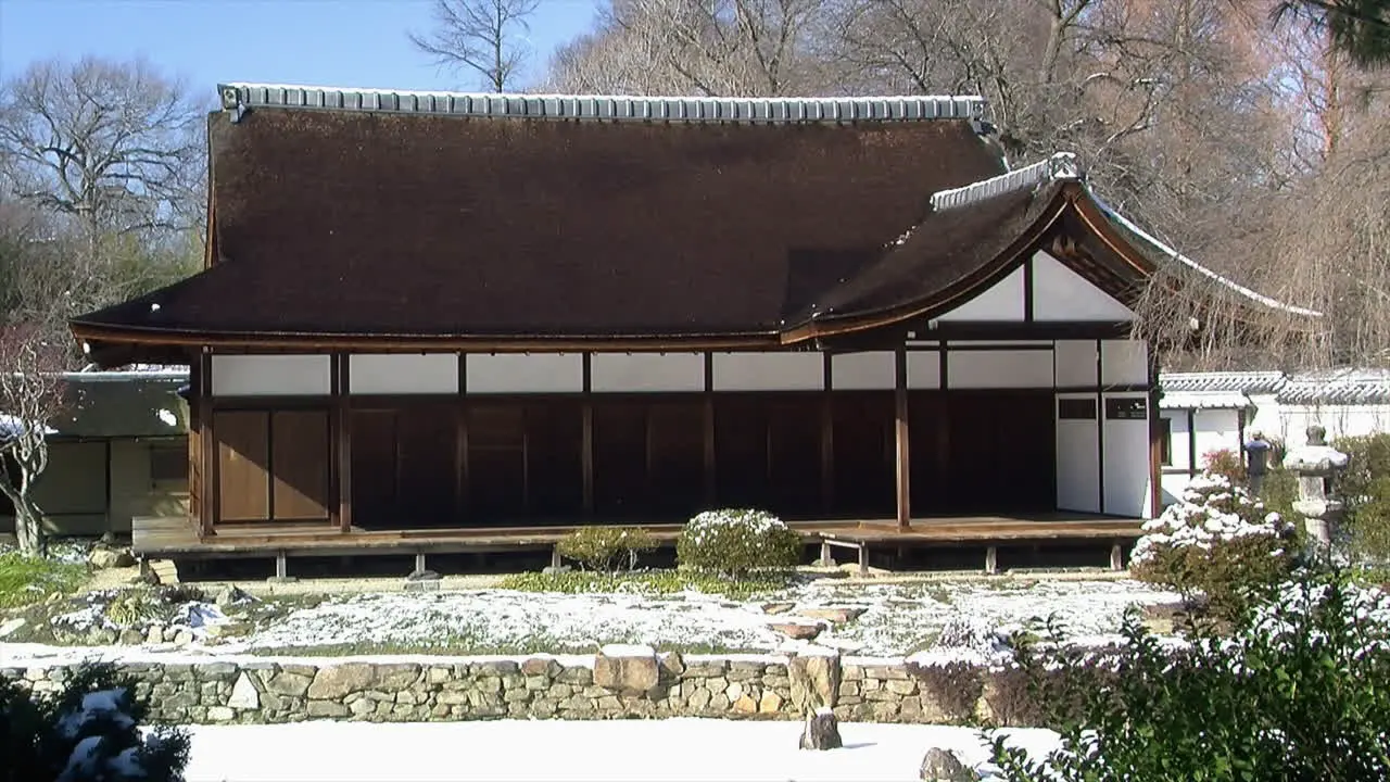 Japanese house in winter time