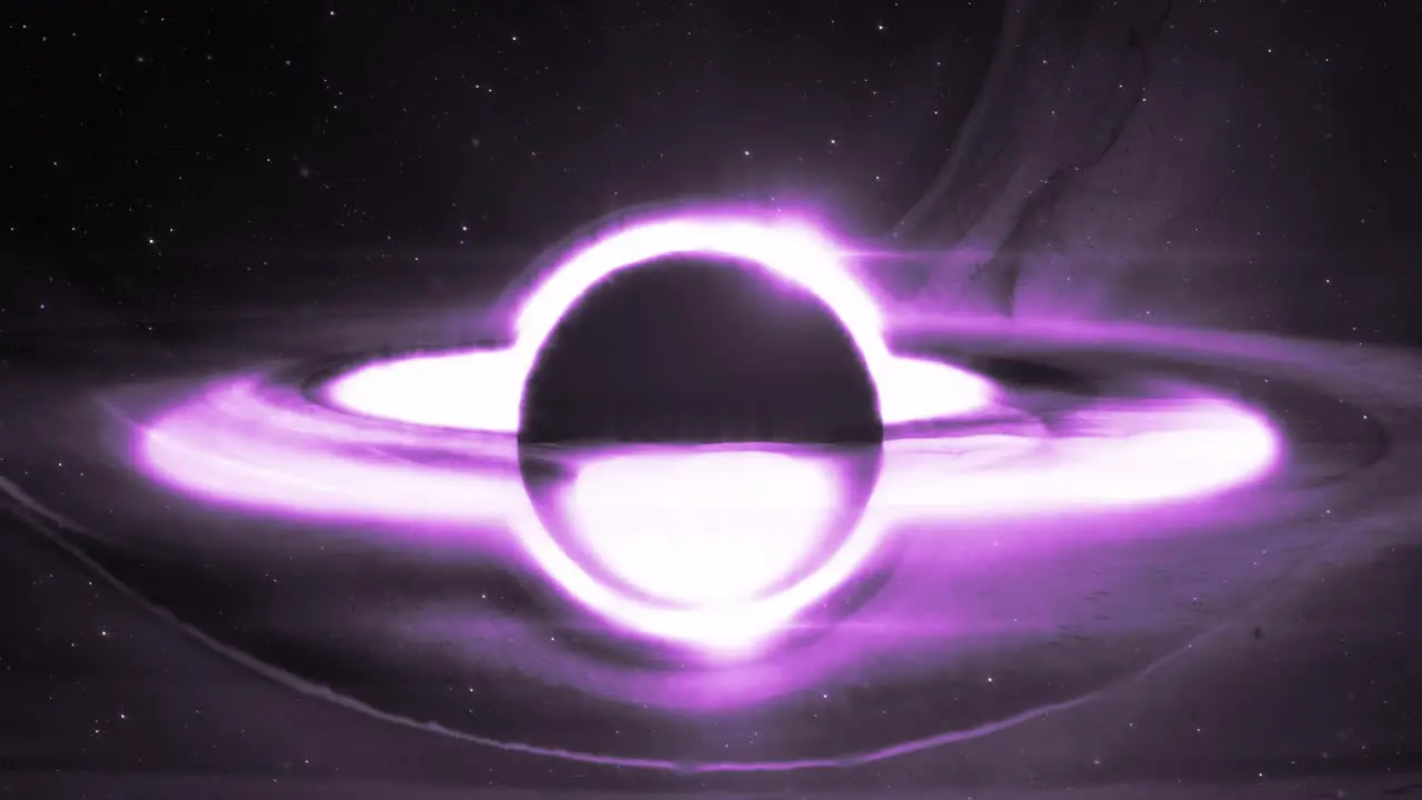 Black hole 3D Animation in Outer Space