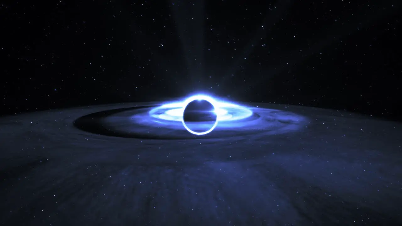 3D Animation of a Blue Black Hole in Outers-pace