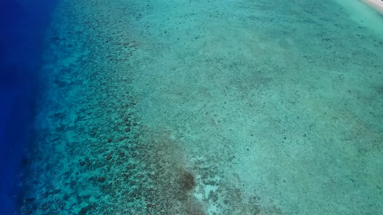 Soothing calm Caribbean water from above