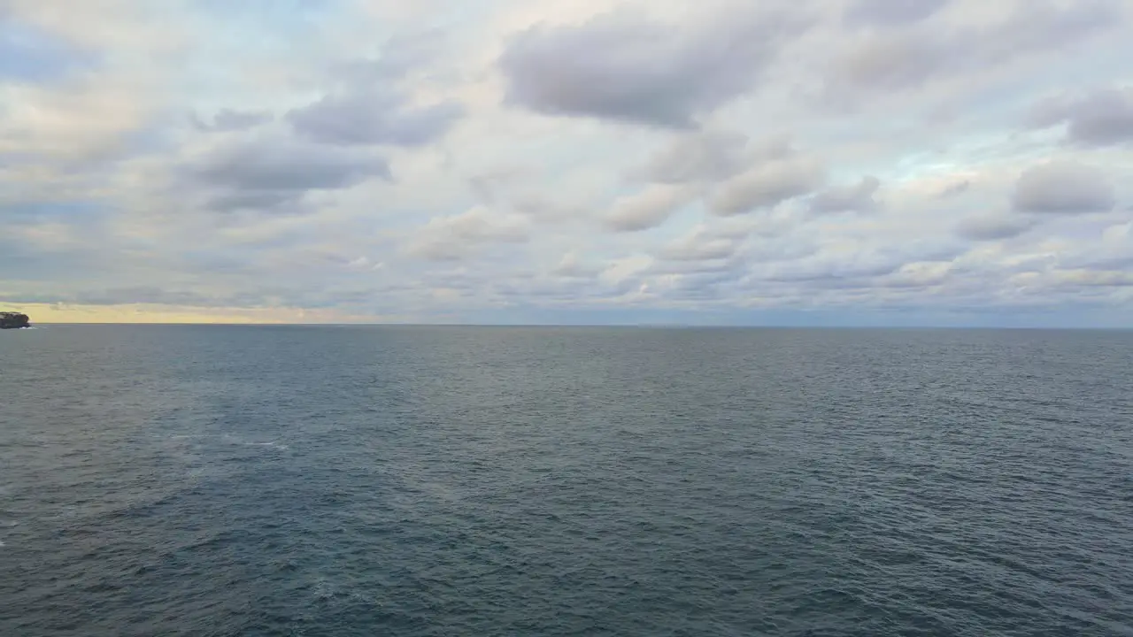 Panorama Of Wavy Ocean Under Cloudy Blue Sky In Australia