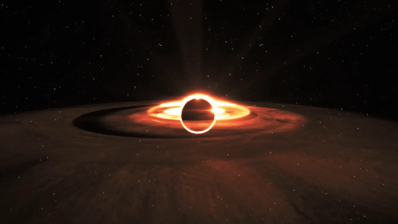 Animation of a Supermassive Black Hole in Outer Space