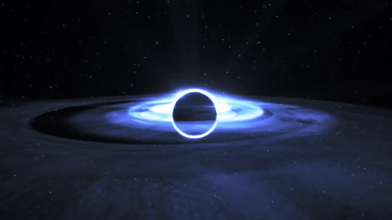 Supermassive blue wormhole in Outer Space