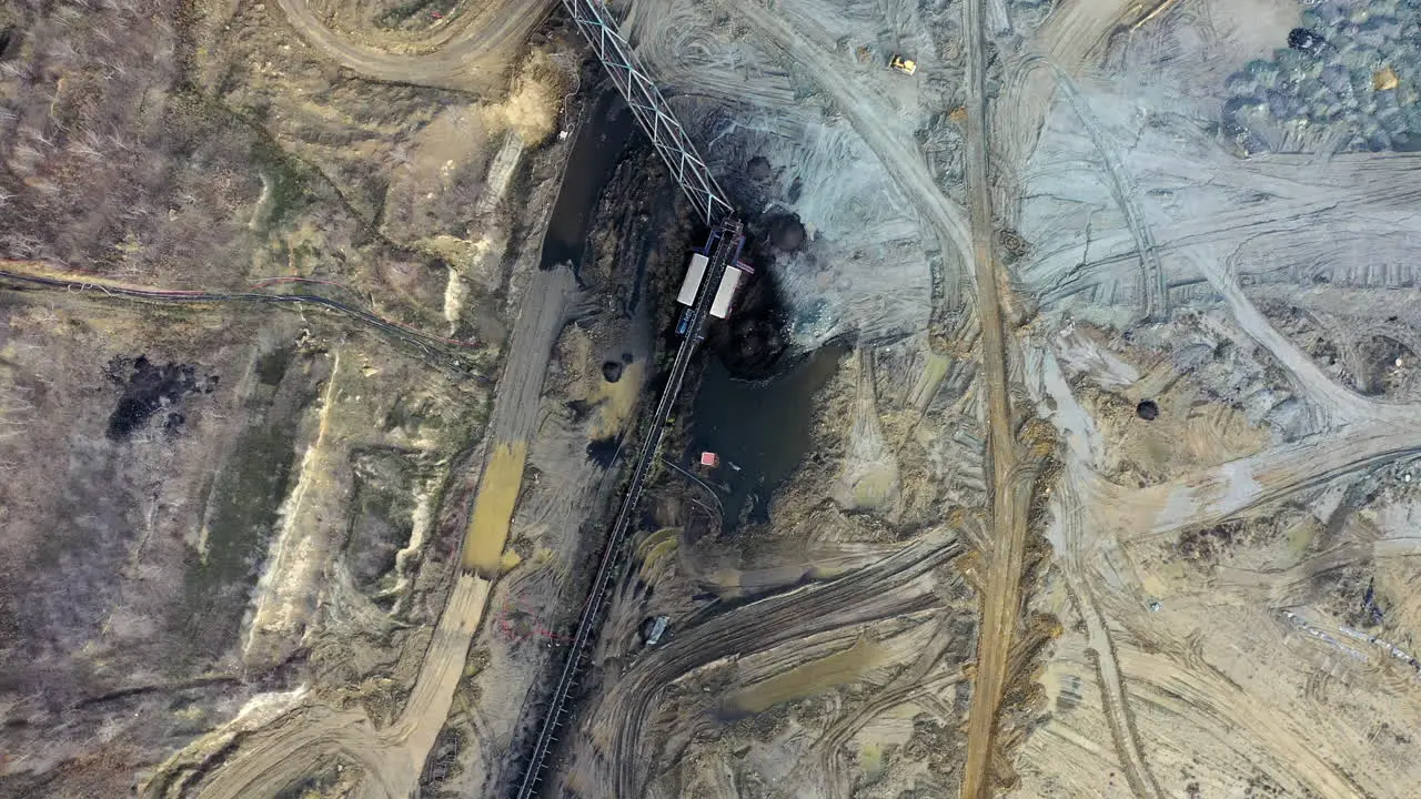 Coal mine top view in hungary