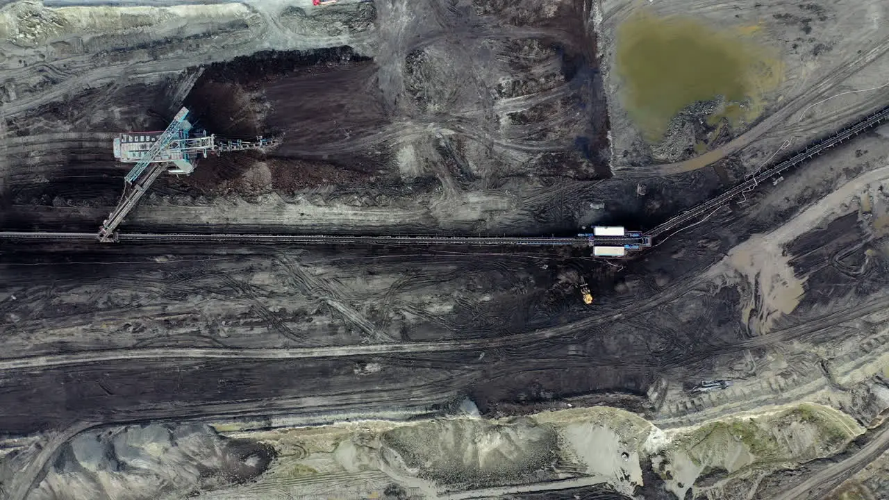 Coal mine aerial view in hungary