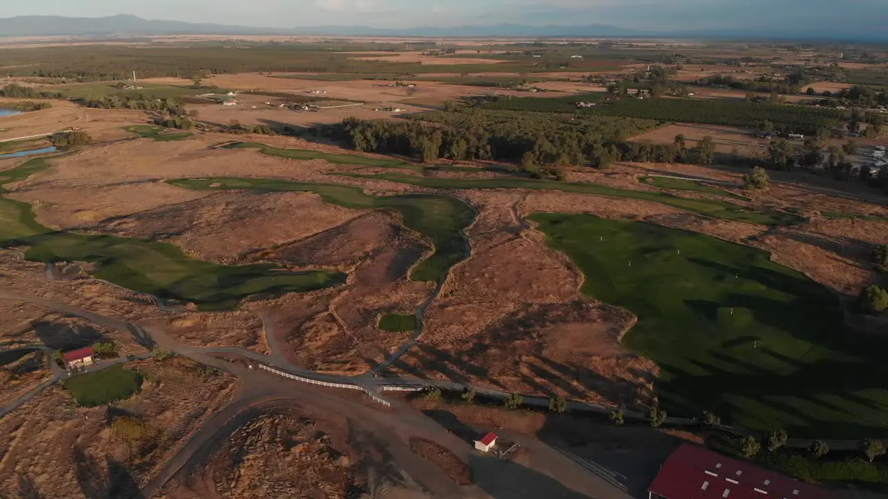 Stunning aerial flight over a Southern California golf course