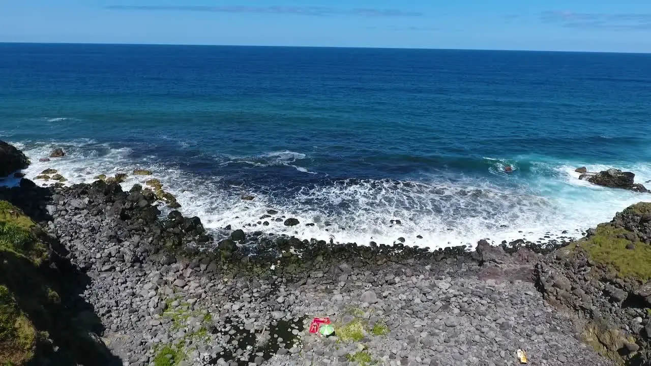 Rocky coastline in the Azores