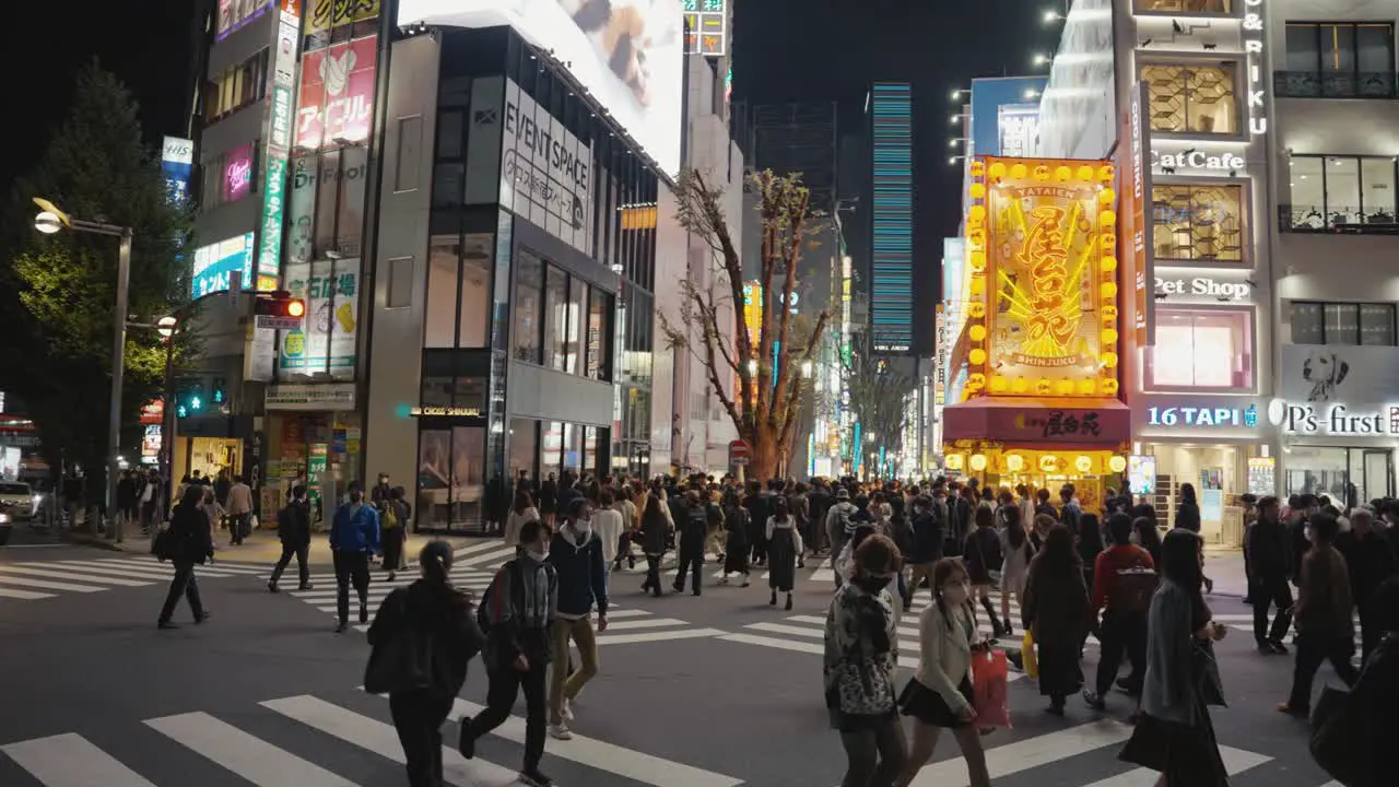 Shinjuku Crossing Into Kabukicho in the Evening