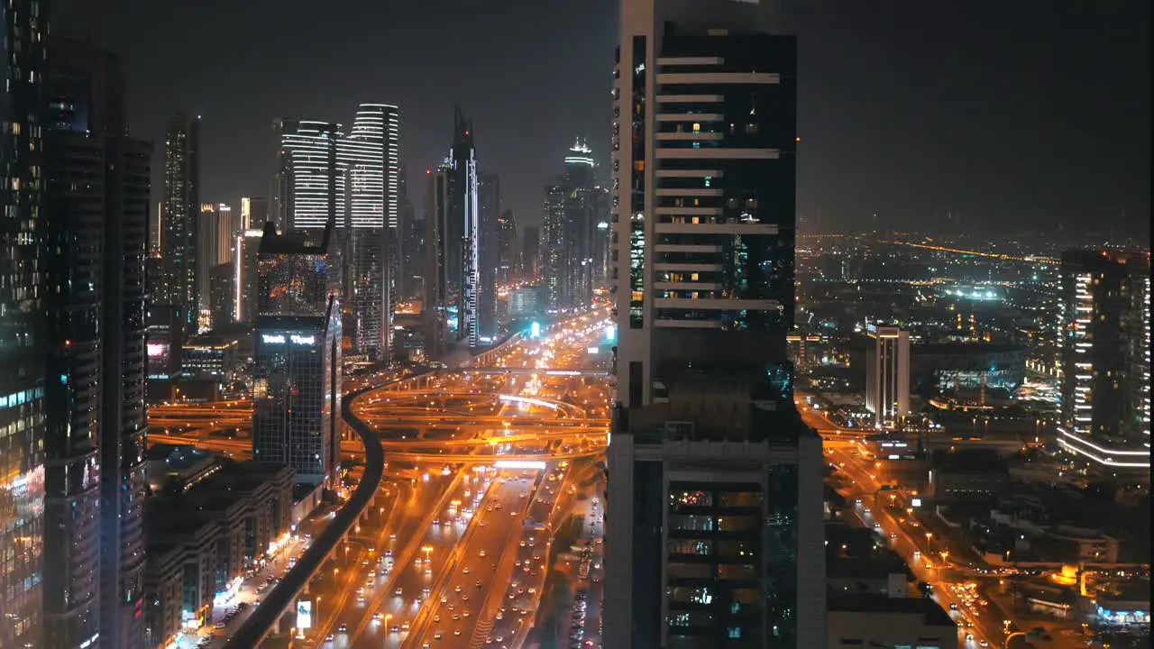 a night timelapse in Dubai