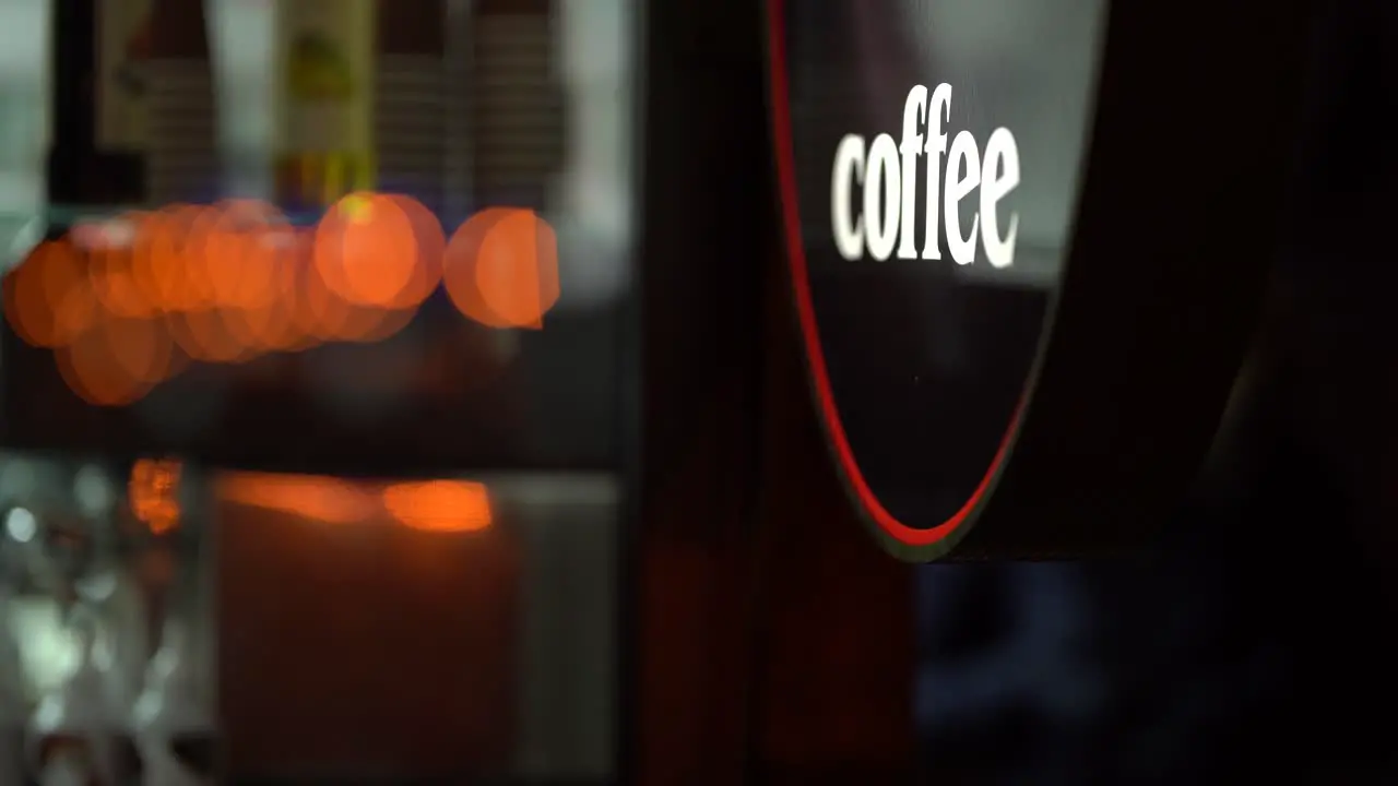 Banner "Coffee" on the black background