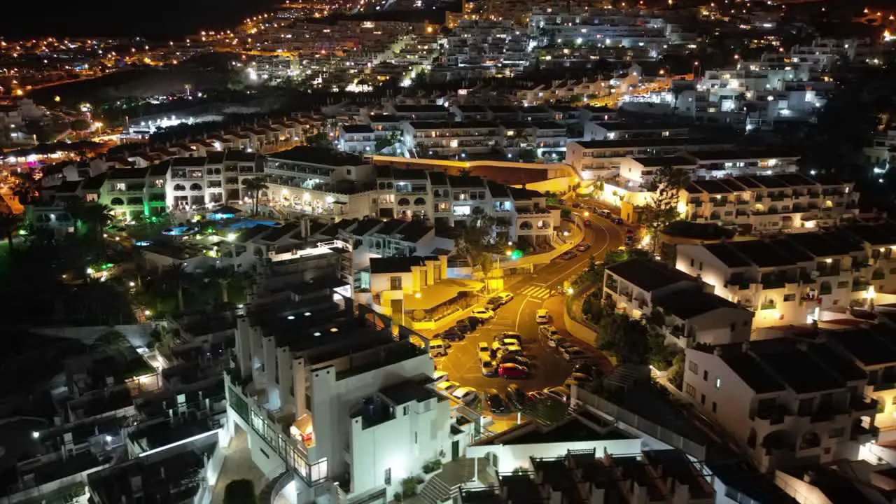 night time-lapse over a residential area in Tenerife Spain