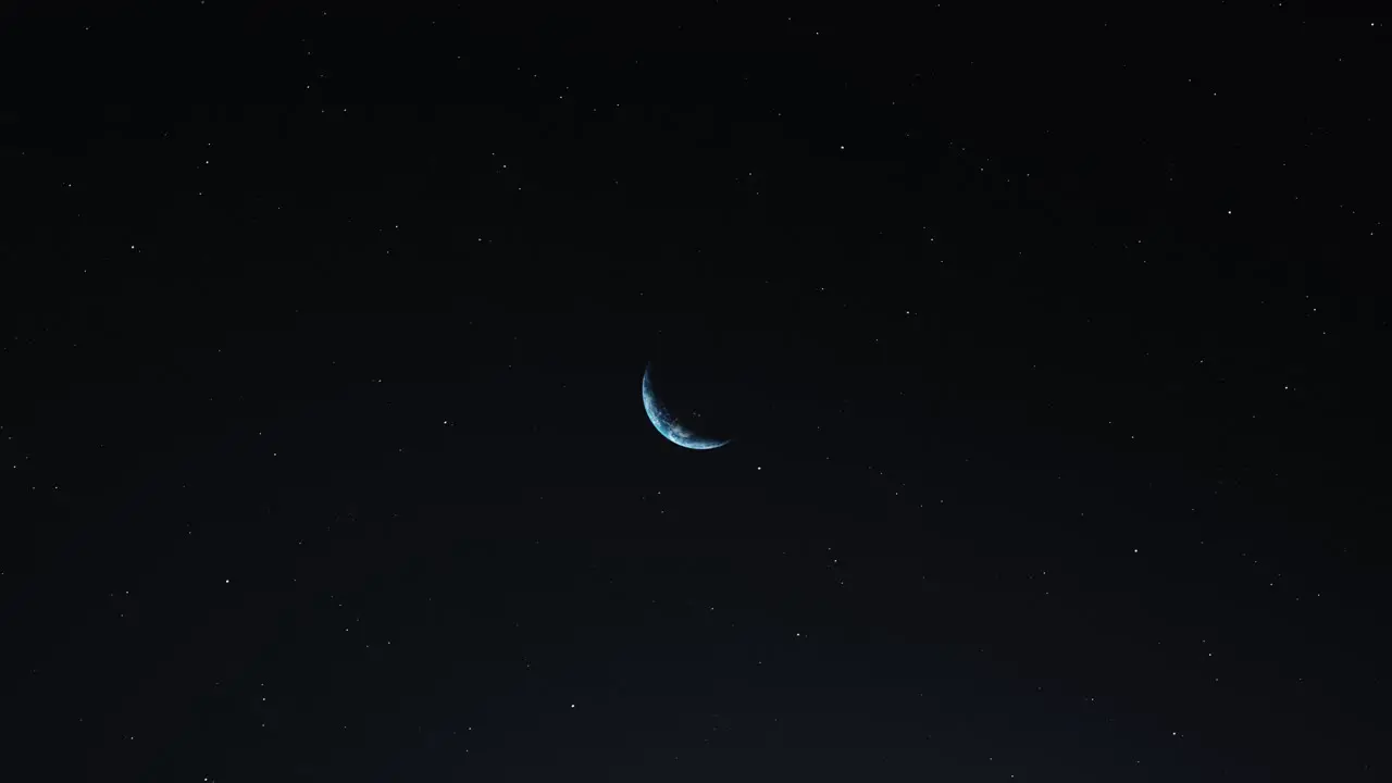 Earth In Motion Showing Day And Night Transition While Rotating In Starry Night Sky